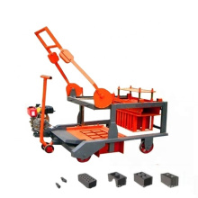 Mobile electric diesel model concrete hollow block making machine